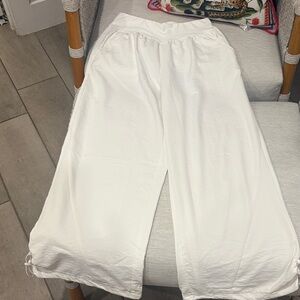 White Wide-Leg Pants